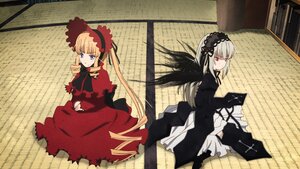 Rating: Safe Score: 0 Tags: 2girls blonde_hair blue_eyes bow dress frills hairband image long_hair long_sleeves multiple_girls pair red_eyes shinku silver_hair suigintou twintails wings User: admin