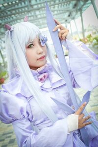 Rating: Safe Score: 0 Tags: 1girl bangs barasuishou blurry blurry_background blurry_foreground depth_of_field flower green_eyes hair_ornament holding lips long_hair long_sleeves looking_at_viewer nose outdoors photo sleeves_past_wrists solo turtleneck upper_body white_hair User: admin