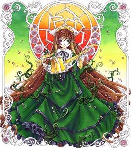Rating: Safe Score: 0 Tags: 1girl brown_hair dress flower green_dress green_eyes head_scarf heterochromia image long_hair long_sleeves looking_at_viewer petals red_eyes rose solo suiseiseki twintails very_long_hair watering_can User: admin