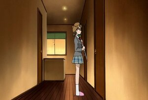 Rating: Safe Score: 0 Tags: 1girl brown_hair door human indoors long_sleeves plaid plaid_skirt pleated_skirt sakurada_nori school_uniform screenshot short_hair skirt socks solo white_legwear User: admin