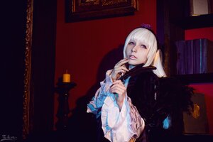 Rating: Safe Score: 0 Tags: 1girl bangs candle dress flower hairband indoors lips lipstick makeup see-through solo suigintou white_hair User: admin