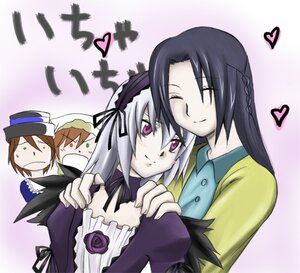 Rating: Safe Score: 0 Tags: ^_^ blush brown_hair closed_eyes dress heart image long_hair long_sleeves multiple multiple_girls siblings sisters smile souseiseki suigintou suiseiseki tagme User: admin