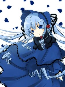 Rating: Safe Score: 0 Tags: 1girl blue_eyes bow capelet dress flower frills gothic_lolita image lolita_fashion long_hair long_sleeves petals ribbon rose rose_petals shinku solo twintails very_long_hair User: admin