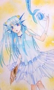Rating: Safe Score: 0 Tags: 1girl barasuishou blue_eyes blue_hair dress image long_hair monster_girl open_mouth see-through solo User: admin