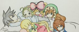 Rating: Safe Score: 0 Tags: blonde_hair bow brown_hair closed_eyes dress hina_ichigo hood image multiple multiple_boys multiple_girls one_eye_closed pink_bow short_hair tagme User: admin