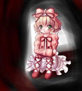 Rating: Safe Score: 0 Tags: 1girl blonde_hair blush bow dress frills full_body green_eyes hair_bow hina_ichigo hinaichigo image long_sleeves looking_at_viewer pink_bow pink_dress red_footwear ribbon shoes short_hair solo standing User: admin