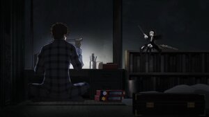 Rating: Safe Score: 0 Tags: 2boys black_hair dark image indoors multiple_boys sakurada_jun sitting solo suigintou table User: admin