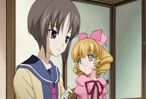 Rating: Safe Score: 0 Tags: 2girls blonde_hair blue_sailor_collar bow brown_eyes brown_hair drill_hair green_eyes hair_bow hina_ichigo hinaichigo image indoors kashiwaba_tomoe multiple_girls pink_bow pink_neckwear sailor_collar school_uniform serafuku short_hair solo window User: admin