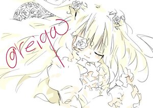 Rating: Safe Score: 0 Tags: 1girl bangs blonde_hair closed_eyes dress flower frills image kirakishou long_hair rose solo striped white_flower white_rose User: admin