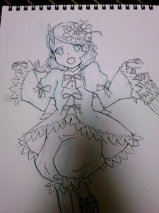 Rating: Safe Score: 0 Tags: 1girl :o dress flower frilled_sleeves full_body hair_ornament image kanaria long_sleeves looking_at_viewer open_mouth puffy_sleeves short_hair solo traditional_media wide_sleeves wings User: admin