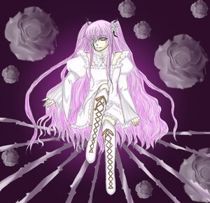 Rating: Safe Score: 0 Tags: 1girl black_rose boots cross-laced_footwear dress eyepatch flower hair_flower image kirakishou long_hair pink_hair pink_rose rose sitting solo thighhighs thorns very_long_hair vines white_flower white_rose yellow_eyes User: admin