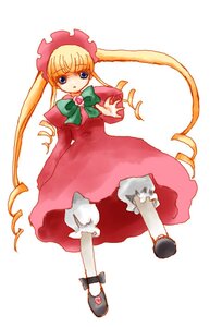 Rating: Safe Score: 0 Tags: 1girl auto_tagged blonde_hair bloomers blue_eyes bonnet bow bowtie dress drill_hair full_body green_bow hat image long_hair long_sleeves looking_at_viewer red_dress shinku shoes simple_background sitting solo twin_drills twintails underwear very_long_hair white_background white_bloomers User: admin