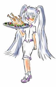 Rating: Safe Score: 0 Tags: 1girl blush food full_body image kirakishou long_hair pizza shorts socks solo standing striped twintails very_long_hair User: admin