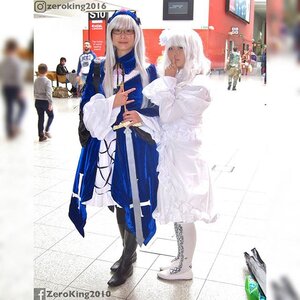 Rating: Safe Score: 0 Tags: 6+boys blurry dark_skin depth_of_field dress long_hair long_sleeves multiple_boys multiple_cosplay photo standing tagme white_hair User: admin
