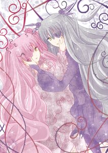 Rating: Safe Score: 0 Tags: 2girls barasuishou dress dual_persona eyepatch flower hair_flower hair_ornament image kirakishou long_hair multiple_girls pair ribbon rose very_long_hair yellow_eyes User: admin