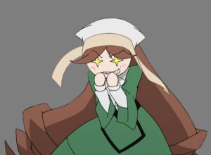 Rating: Safe Score: 0 Tags: 1girl brown_hair hat image long_hair simple_background solo sparkle suiseiseki tentacle_hair white_background User: admin
