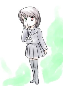 Rating: Safe Score: 0 Tags: 1girl bangs black_hair full_body green_eyes image long_sleeves pleated_skirt school_uniform serafuku skirt solo souseiseki standing swept_bangs thighhighs zettai_ryouiki User: admin