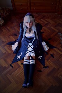 Rating: Safe Score: 0 Tags: 1girl boots breasts dress feathers flower indoors looking_at_viewer red_eyes sitting solo suigintou thighhighs weapon wooden_floor User: admin