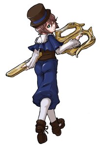 Rating: Safe Score: 0 Tags: 1boy brown_hair crossdressing full_body green_eyes hat image long_sleeves looking_at_viewer looking_back otoko_no_ko solo souseiseki top_hat User: admin