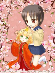 Rating: Safe Score: 0 Tags: 2girls black_hair blonde_hair blush branch cardigan cherry_blossoms green_eyes hinaichigo image kashiwaba_tomoe multiple_girls open_mouth red_eyes school_uniform serafuku short_hair skirt socks solo spring_(season) tree tree_branch white_legwear User: admin