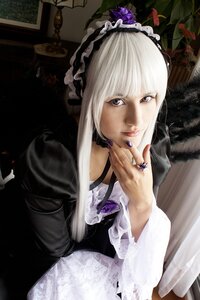 Rating: Safe Score: 0 Tags: 1girl bangs black_nails blunt_bangs closed_mouth dress flower frills gothic_lolita lace lips lolita_fashion long_hair long_sleeves looking_at_viewer nail_polish ring solo suigintou User: admin