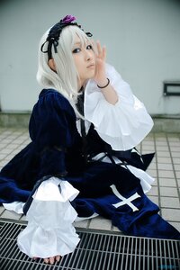 Rating: Safe Score: 0 Tags: 1girl 3d blue_eyes blurry chain-link_fence dress fence flower frills gothic_lolita hairband lips lolita_fashion long_hair long_sleeves photo ribbon solo suigintou tiles User: admin