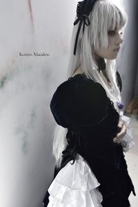 Rating: Safe Score: 0 Tags: 1girl black_dress dress frills gothic_lolita juliet_sleeves lips lolita_fashion long_hair long_sleeves profile puffy_sleeves purple_eyes realistic ribbon solo suigintou white_hair User: admin