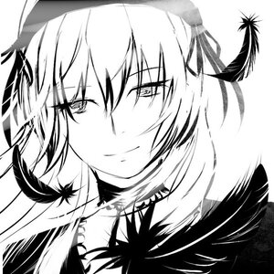 Rating: Safe Score: 0 Tags: 1girl bangs choker closed_mouth eyebrows_visible_through_hair feathered_wings feathers greyscale hair_between_eyes image looking_at_viewer monochrome ribbon smile solo suigintou white_background User: admin