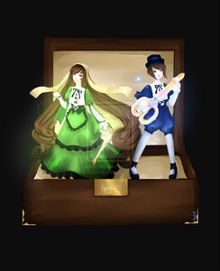Rating: Safe Score: 0 Tags: 2girls absurdly_long_hair brown_hair dress green_dress green_eyes hat image long_hair multiple_girls pair pantyhose short_hair siblings sisters souseiseki suiseiseki twins very_long_hair User: admin