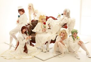 Rating: Safe Score: 0 Tags: 6+girls blonde_hair bouquet braid bridal_veil brown_hair dress flower hat japanese_clothes jewelry long_hair multiple_boys multiple_cosplay multiple_girls rose ryougi_shiki short_hair tagme veil User: admin