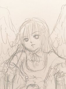 Rating: Safe Score: 0 Tags: 1girl akemi_homura bow choker greyscale hairband image long_hair monochrome simple_background sketch solo suigintou traditional_media upper_body User: admin