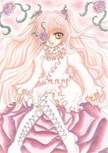 Rating: Safe Score: 0 Tags: 1girl blonde_hair boots cross-laced_footwear dress eyepatch flower frills hair_flower image kirakishou knee_boots long_hair pink_flower pink_hair pink_rose purple_flower purple_rose red_flower red_rose rose solo thighhighs thorns traditional_media very_long_hair vines white_rose yellow_eyes User: admin