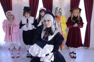 Rating: Safe Score: 0 Tags: 6+girls 91076 blonde_hair brown_hair closed_eyes curtains dress hat hina_ichigo indoors long_hair long_sleeves multiple_cosplay multiple_girls shinku short_hair siblings silver_hair souseiseki suigintou tagme window User: admin