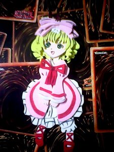 Rating: Safe Score: 0 Tags: 1girl blonde_hair bow dress frills full_body green_eyes hat hina_ichigo hinaichigo image looking_at_viewer open_mouth pink_bow pink_dress shoes short_hair smile solo standing User: admin