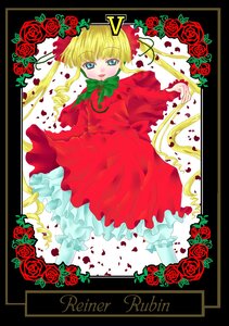 Rating: Safe Score: 0 Tags: 1girl black_border blonde_hair blue_eyes bonnet bow dress drill_hair flower green_bow image long_hair long_sleeves looking_at_viewer petals pink_rose red_dress red_flower red_rose rose rose_petals shinku solo thorns twin_drills twintails User: admin