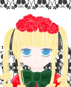 Rating: Safe Score: 0 Tags: 1girl bangs blonde_hair blue_eyes blunt_bangs face flower image long_hair red_flower red_rose rose shinku solo User: admin