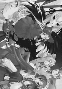 Rating: Safe Score: 0 Tags: 6+girls auto_tagged blush doujinshi doujinshi_#16 dress frills greyscale hat image long_hair long_sleeves looking_at_viewer monochrome multiple multiple_girls shinku siblings sisters smile suigintou suiseiseki twins very_long_hair wings User: admin