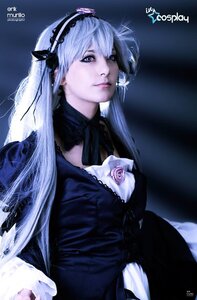 Rating: Safe Score: 0 Tags: 1girl artist_name black_dress black_ribbon detached_collar dress flower frills gothic_lolita hairband lips lolita_fashion long_hair long_sleeves looking_at_viewer rose silver_hair solo suigintou very_long_hair User: admin