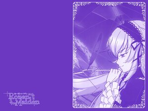Rating: Safe Score: 0 Tags: 1girl copyright_name dress frilled_sleeves frills hairband image long_hair long_sleeves monochrome profile purple_background purple_theme ribbon smile solo suigintou very_long_hair User: admin