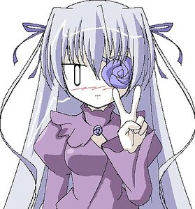 Rating: Safe Score: 0 Tags: 1girl artist_request bangs barasuishou dress flower hair_ribbon image long_hair long_sleeves lowres purple_theme ribbon rose rozen_maiden solo two_side_up upper_body v User: admin