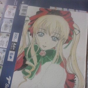 Rating: Safe Score: 0 Tags: 1girl bangs blonde_hair blue_eyes bonnet bow bowtie fake_screenshot flower green_bow green_neckwear image long_hair looking_at_viewer marker_(medium) photo rose shikishi shinku sidelocks simple_background solo traditional_media twintails white_background User: admin