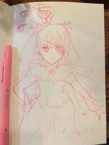Rating: Safe Score: 0 Tags: 1girl barasuishou dress hand_on_hip image long_hair mirror monochrome photo shikishi sketch solo traditional_media User: admin