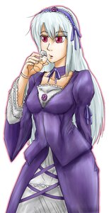 Rating: Safe Score: 0 Tags: 1girl collarbone dress frills hairband image juliet_sleeves lolita_hairband long_hair long_sleeves looking_at_viewer puffy_sleeves simple_background solo standing suigintou very_long_hair white_background User: admin