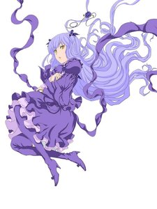 Rating: Safe Score: 0 Tags: 1girl barasuishou dress frills image long_hair long_sleeves purple_dress purple_hair solo striped striped_background vertical_stripes very_long_hair yellow_eyes User: admin
