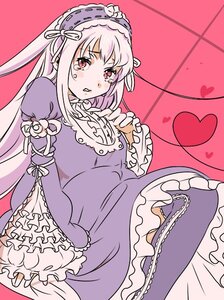 Rating: Safe Score: 0 Tags: 1girl blush dress eyebrows_visible_through_hair frilled_dress frills hairband heart image lolita_fashion lolita_hairband long_hair long_sleeves looking_at_viewer red_eyes ribbon solo suigintou very_long_hair User: admin