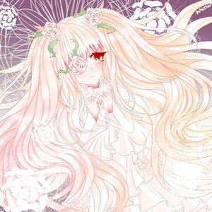 Rating: Safe Score: 0 Tags: 1girl blush dress eyepatch flower frills hair_flower hair_ornament image kirakishou long_hair pink_hair rose solo tears thorns very_long_hair vines white_flower white_rose User: admin