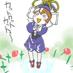 Rating: Safe Score: 0 Tags: 1girl blush_stickers brown_hair flower image long_sleeves open_mouth red_flower shoes short_hair solo souseiseki water User: admin