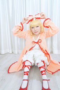 Rating: Safe Score: 0 Tags: 1girl ballet_slippers blonde_hair blue_eyes bow curtains dress frills hinaichigo leg_ribbon lips red_ribbon ribbon shoes short_hair sitting smile solo User: admin