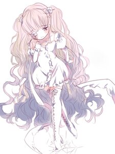Rating: Safe Score: 0 Tags: 1girl blush boots dress flower full_body hair_flower hair_ornament image kirakishou knee_boots long_hair long_sleeves pink_hair solo striped thigh_boots thighhighs two_side_up very_long_hair wavy_hair white_dress zettai_ryouiki User: admin