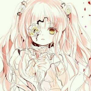 Rating: Safe Score: 0 Tags: 1girl flower hair_flower hair_ornament image kirakishou long_hair one_eye_closed petals pink_hair rose solo two_side_up white_flower white_rose yellow_eyes User: admin